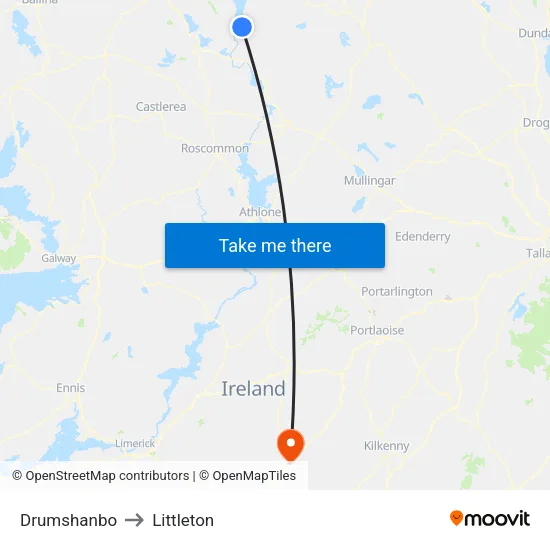 Drumshanbo to Littleton map