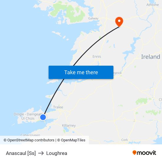 Anascaul [Ss] to Loughrea map
