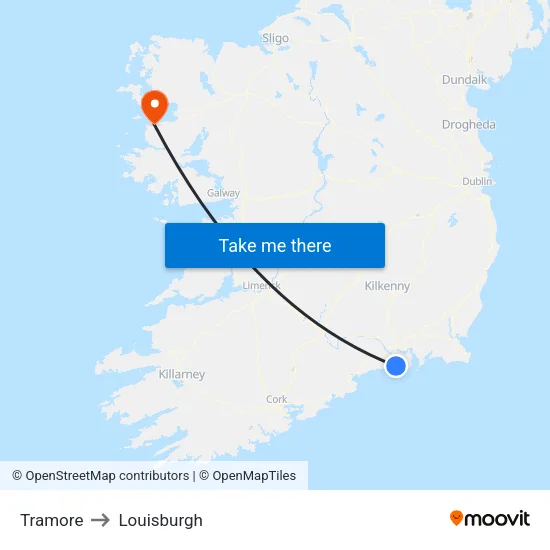 Tramore to Louisburgh map