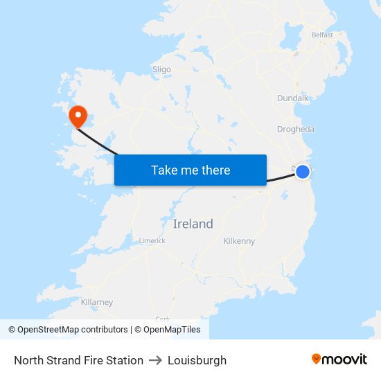 North Strand Fire Station to Louisburgh map