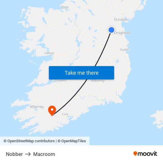 Nobber to Macroom map