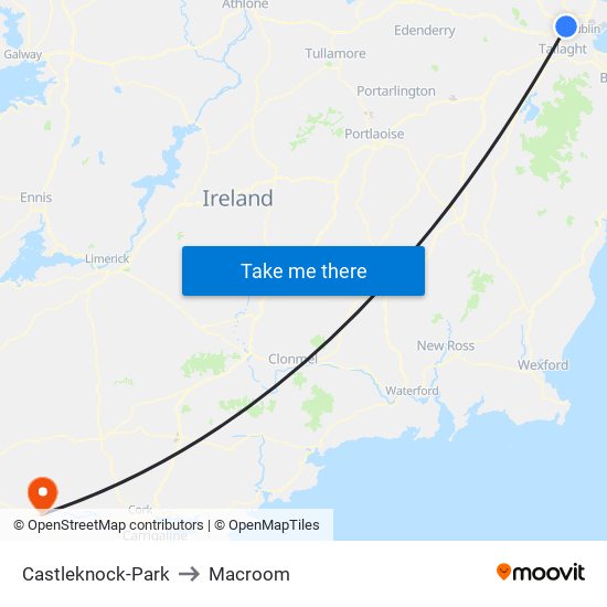 Castleknock-Park to Macroom map