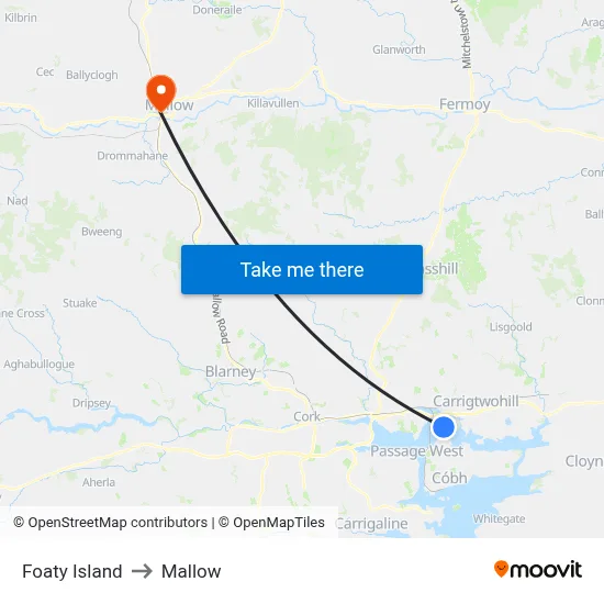 Foaty Island to Mallow map