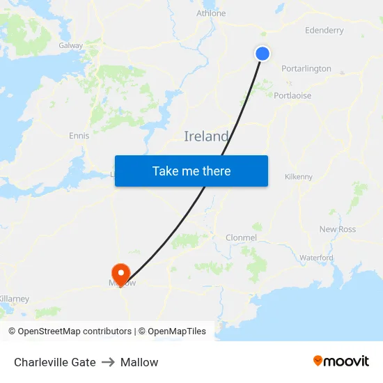 Charleville Gate to Mallow map