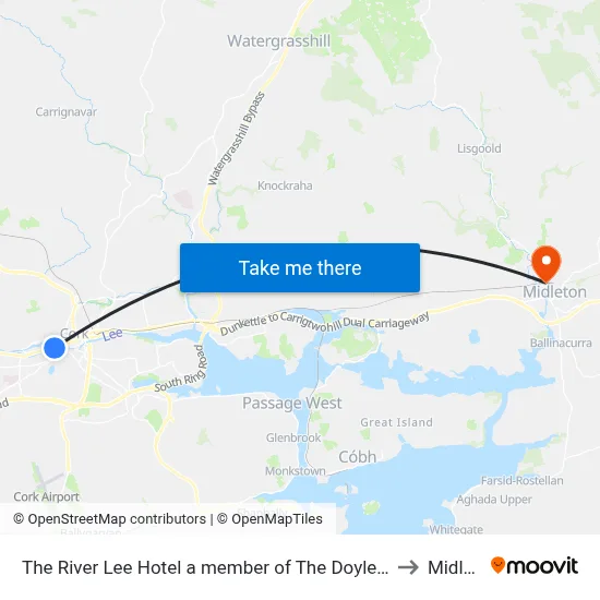 The River Lee Hotel a member of The Doyle Collection Cork to Midleton map