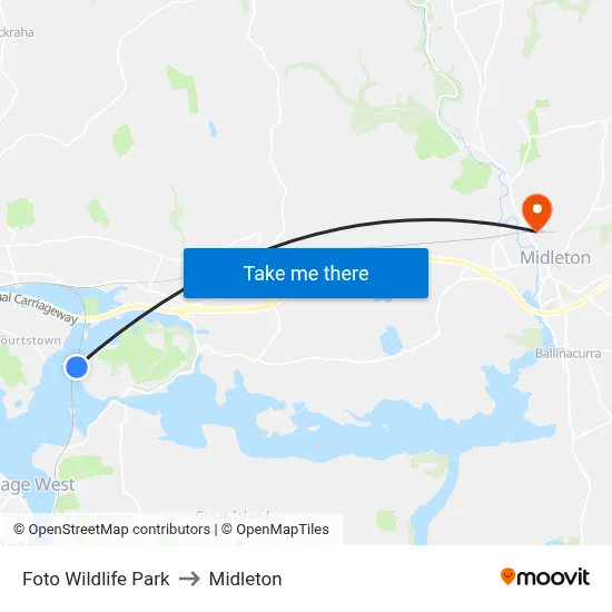 Foto Wildlife Park to Midleton map