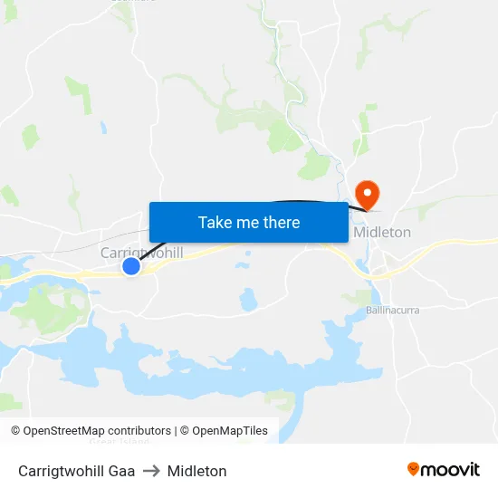 Carrigtwohill Gaa to Midleton map
