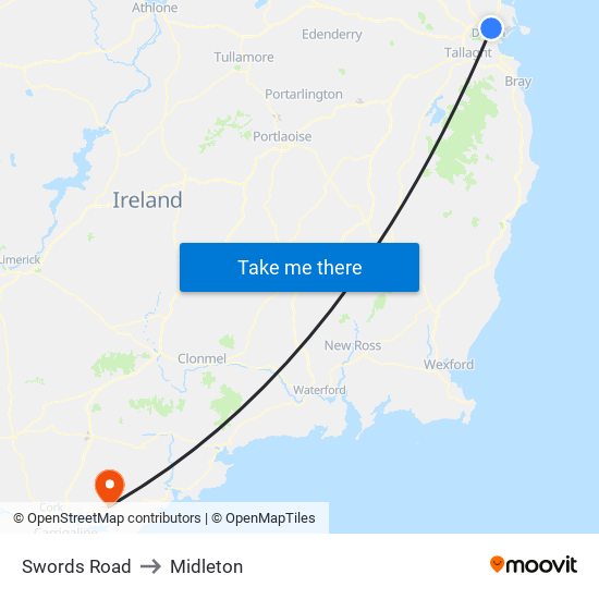 Swords Road to Midleton map