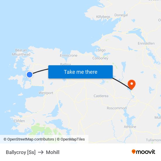 Ballycroy [Ss] to Mohill map