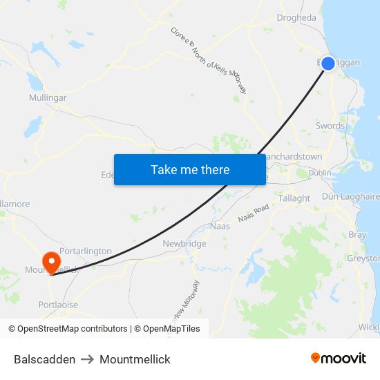 Balscadden to Mountmellick map