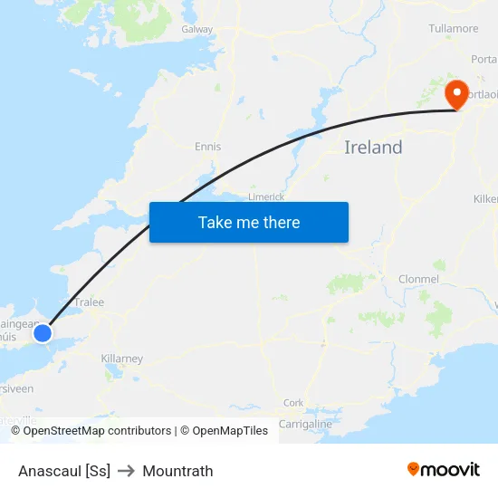 Anascaul [Ss] to Mountrath map