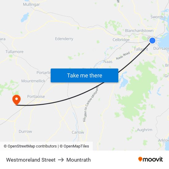Westmoreland Street to Mountrath map