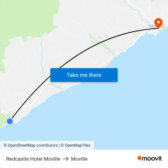 Redcastle Hotel Moville to Moville map