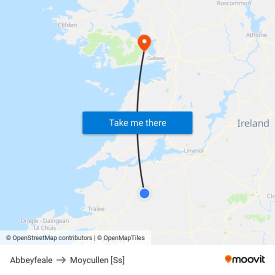 Abbeyfeale to Moycullen [Ss] map