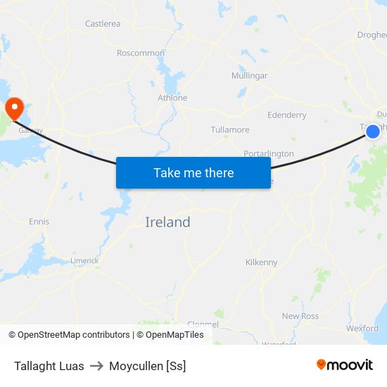 Tallaght Luas to Moycullen [Ss] map