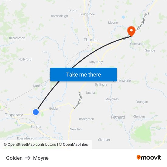 Golden to Moyne map