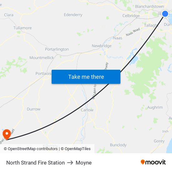 North Strand Fire Station to Moyne map