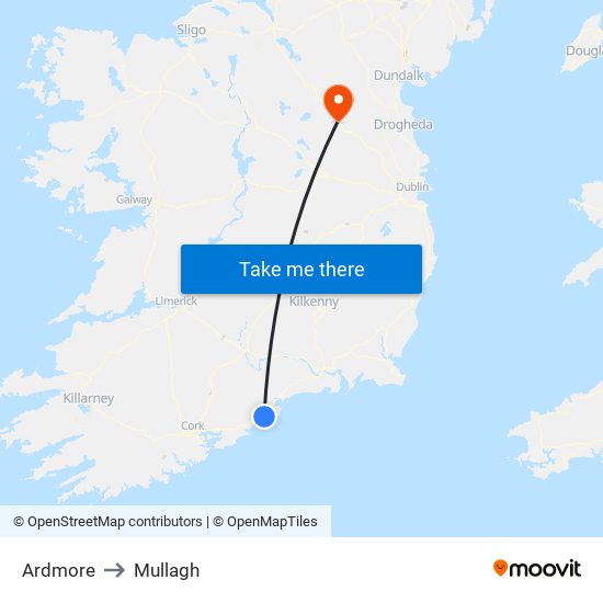 Ardmore to Mullagh map