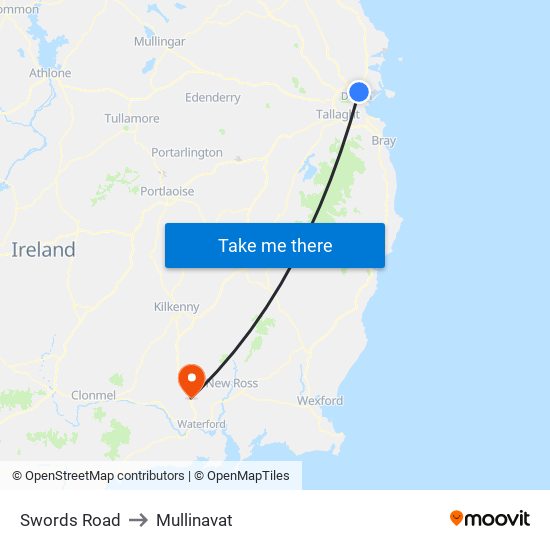 Swords Road to Mullinavat map