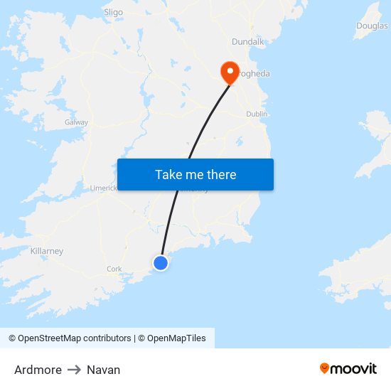 Ardmore to Navan map