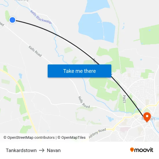 Tankardstown to Navan map