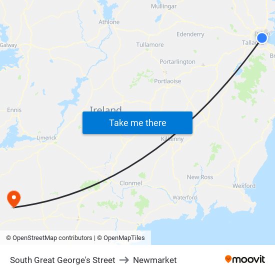 South Great George's Street to Newmarket map