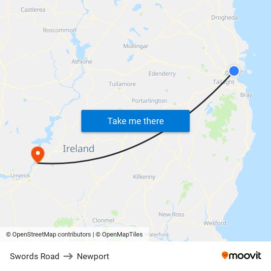 Swords Road to Newport map