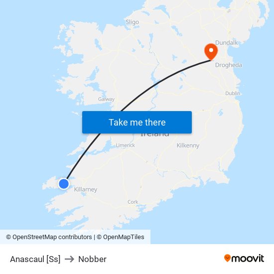 Anascaul [Ss] to Nobber map