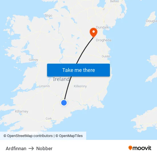 Ardfinnan to Nobber map