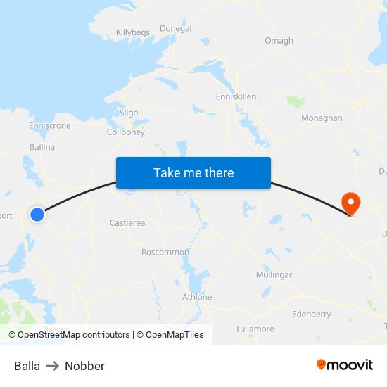 Balla to Nobber map