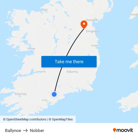 Ballynoe to Nobber map