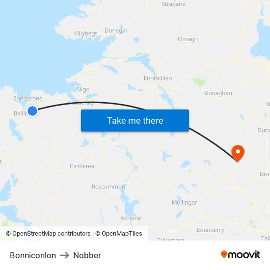 Bonniconlon to Nobber map