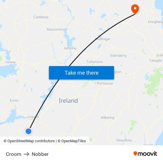 Croom to Nobber map