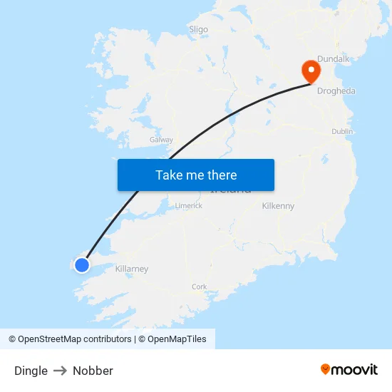 Dingle to Nobber map