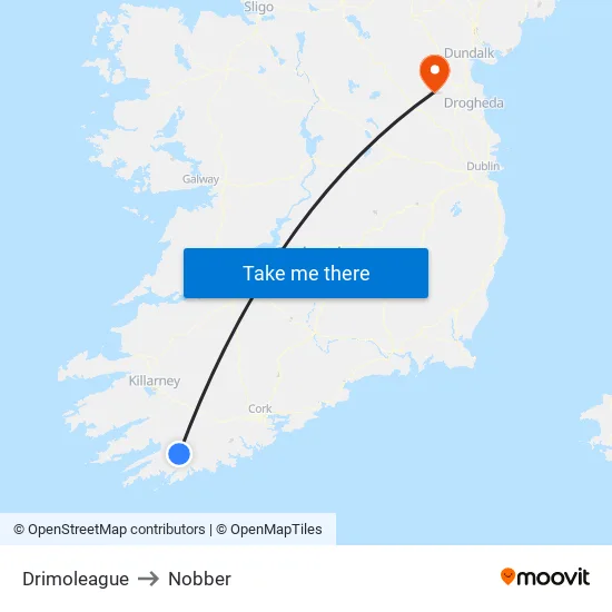 Drimoleague to Nobber map
