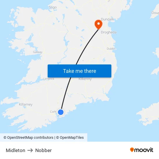 Midleton to Nobber map