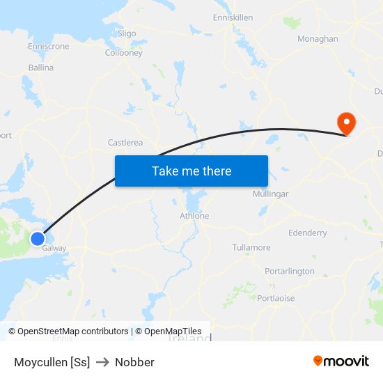 Moycullen [Ss] to Nobber map