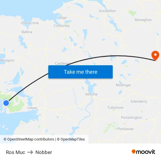 Ros Muc to Nobber map