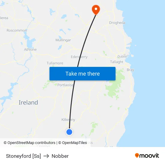 Stoneyford [Ss] to Nobber map