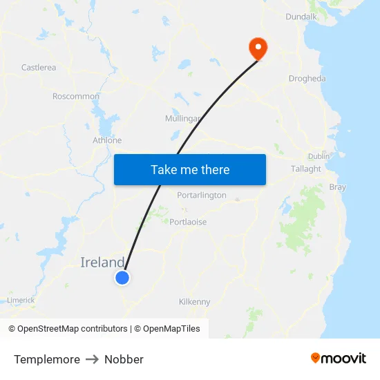 Templemore to Nobber map