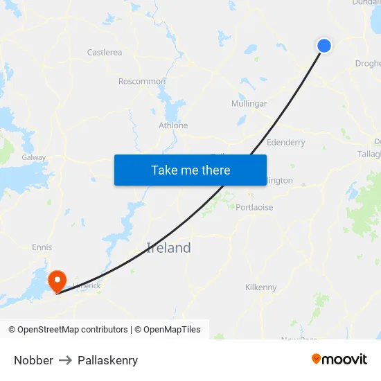 Nobber to Pallaskenry map