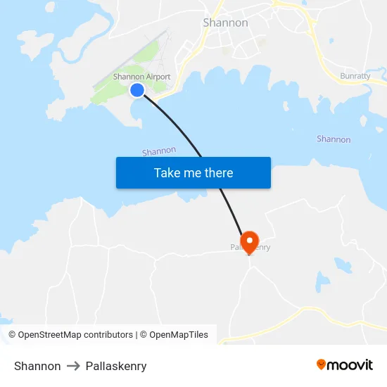 Shannon to Pallaskenry map