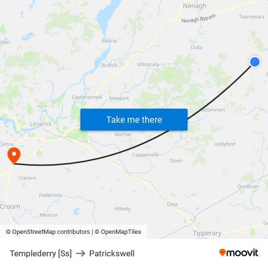 Templederry [Ss] to Patrickswell map