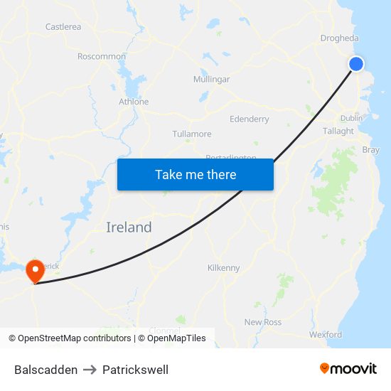 Balscadden to Patrickswell map