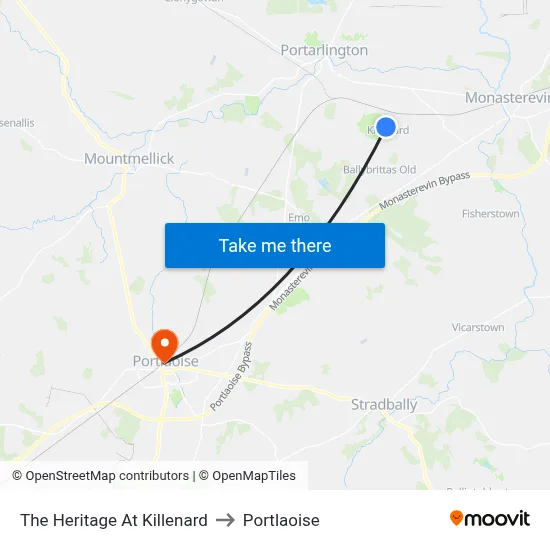 The Heritage At Killenard to Portlaoise map