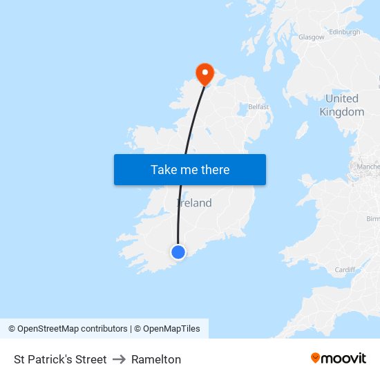 St Patrick's Street to Ramelton map