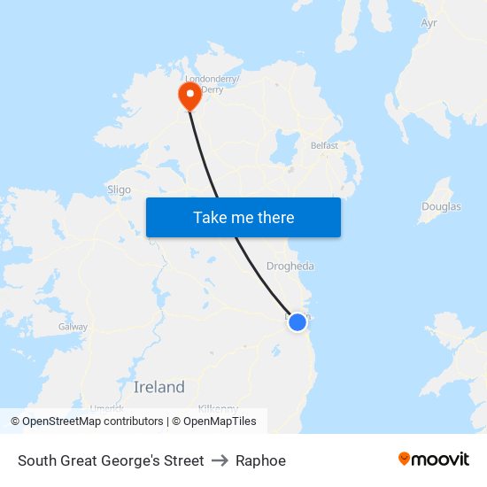 South Great George's Street to Raphoe map