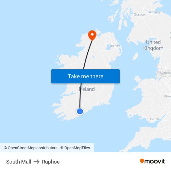 South Mall to Raphoe map