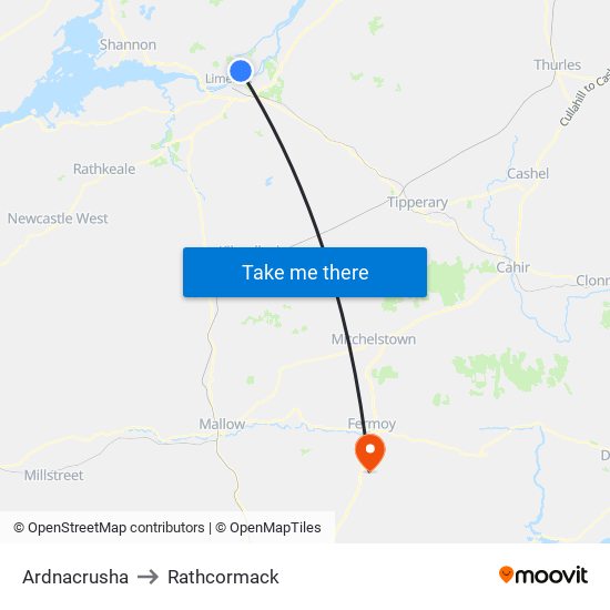 Ardnacrusha to Rathcormack map