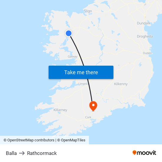 Balla to Rathcormack map